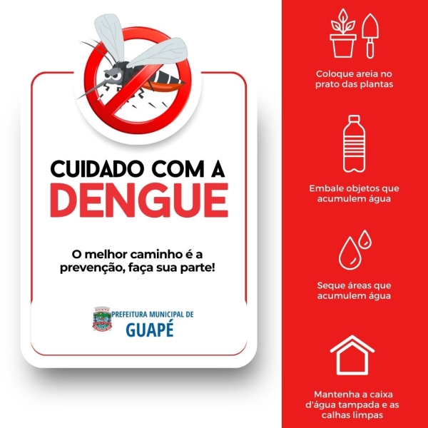 CUIDADOS PARA PREVENÇÃO DA DENGUE