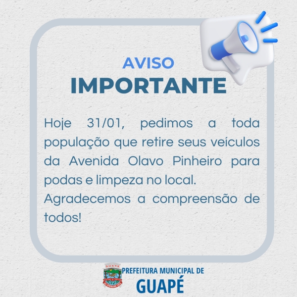 AVISO IMPORTANTE