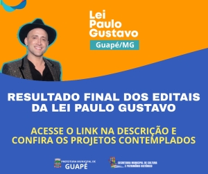 RESULTADO DO EDITAL PAULO GUSTAVO